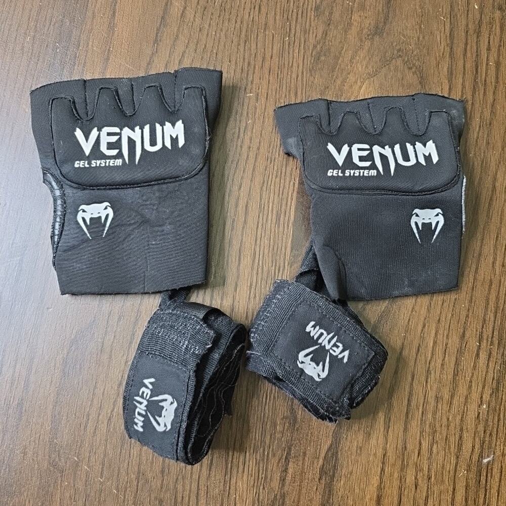 Venum Kontact Boxing Gel Glove Wraps Black‎